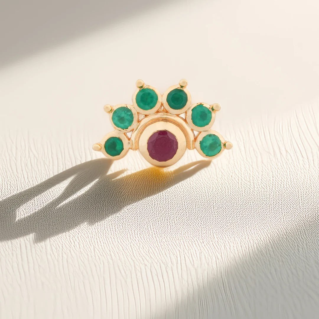 0.23 Ct Lab-Grown Colourstone Nose Pin — view 1
