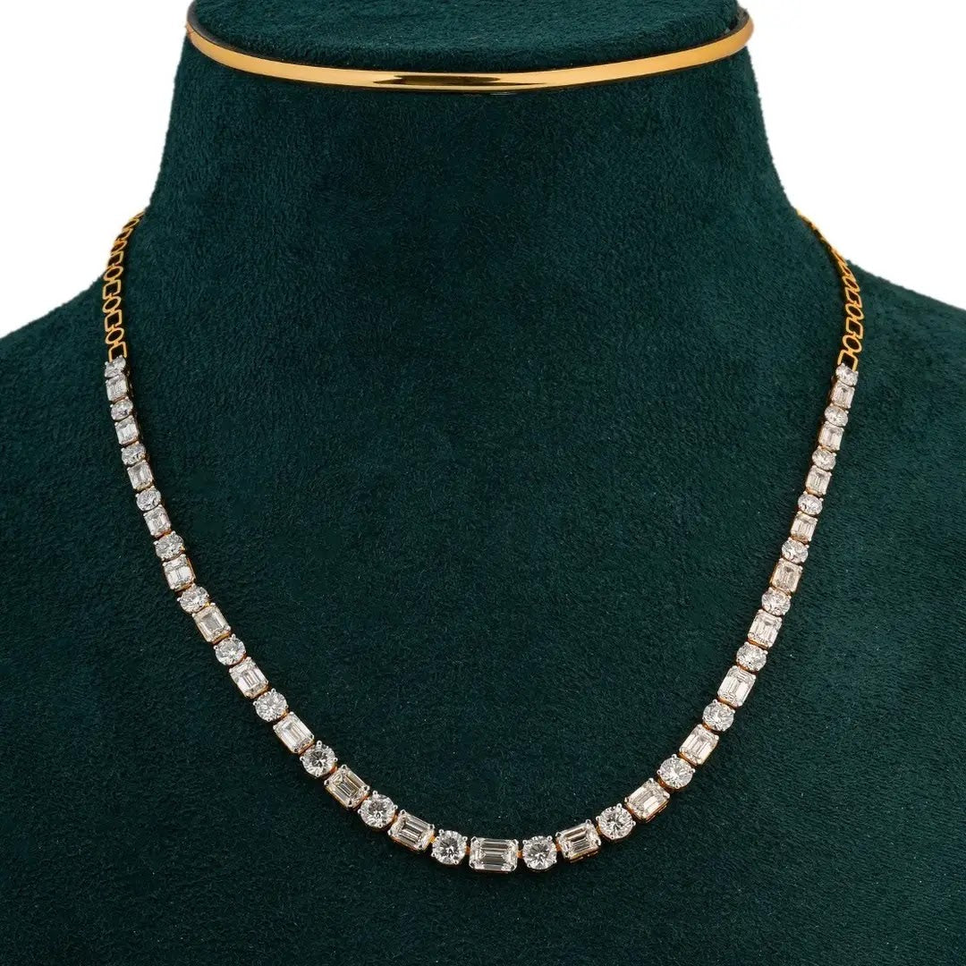 12.31 Ct Mixed-Cut Lab-Grown Diamond Necklace — view 1