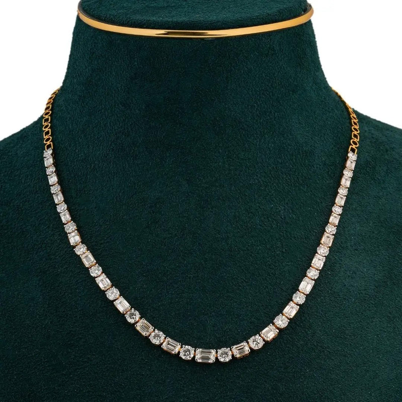 12.31 Ct Mixed-Cut Lab-Grown Diamond Necklace — view 1