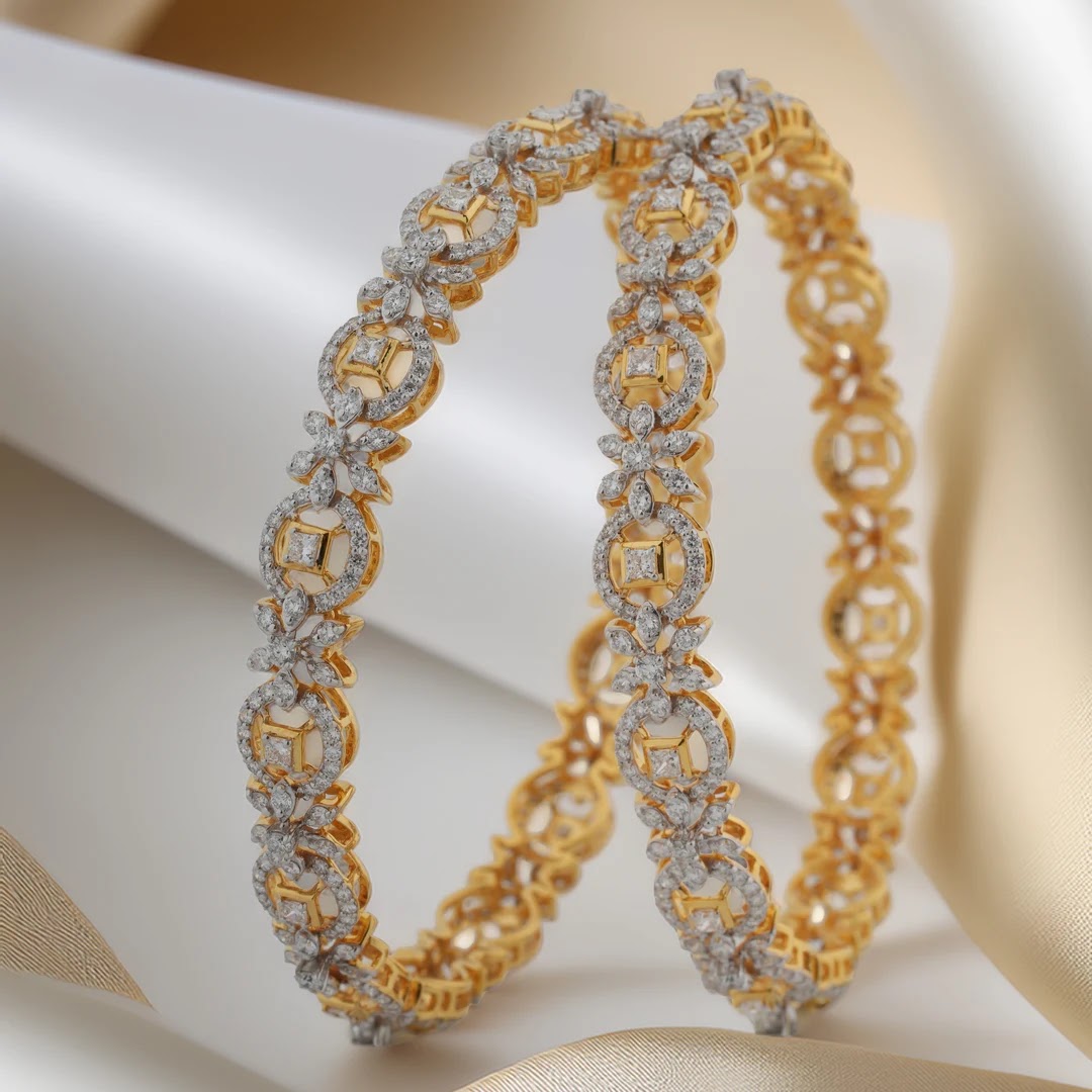 8.93 Ct Mixed-Cut Lab-Grown Diamond Bangle — view 1