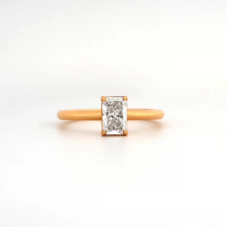 Aurelia Radiant Solitaire Ring — front view