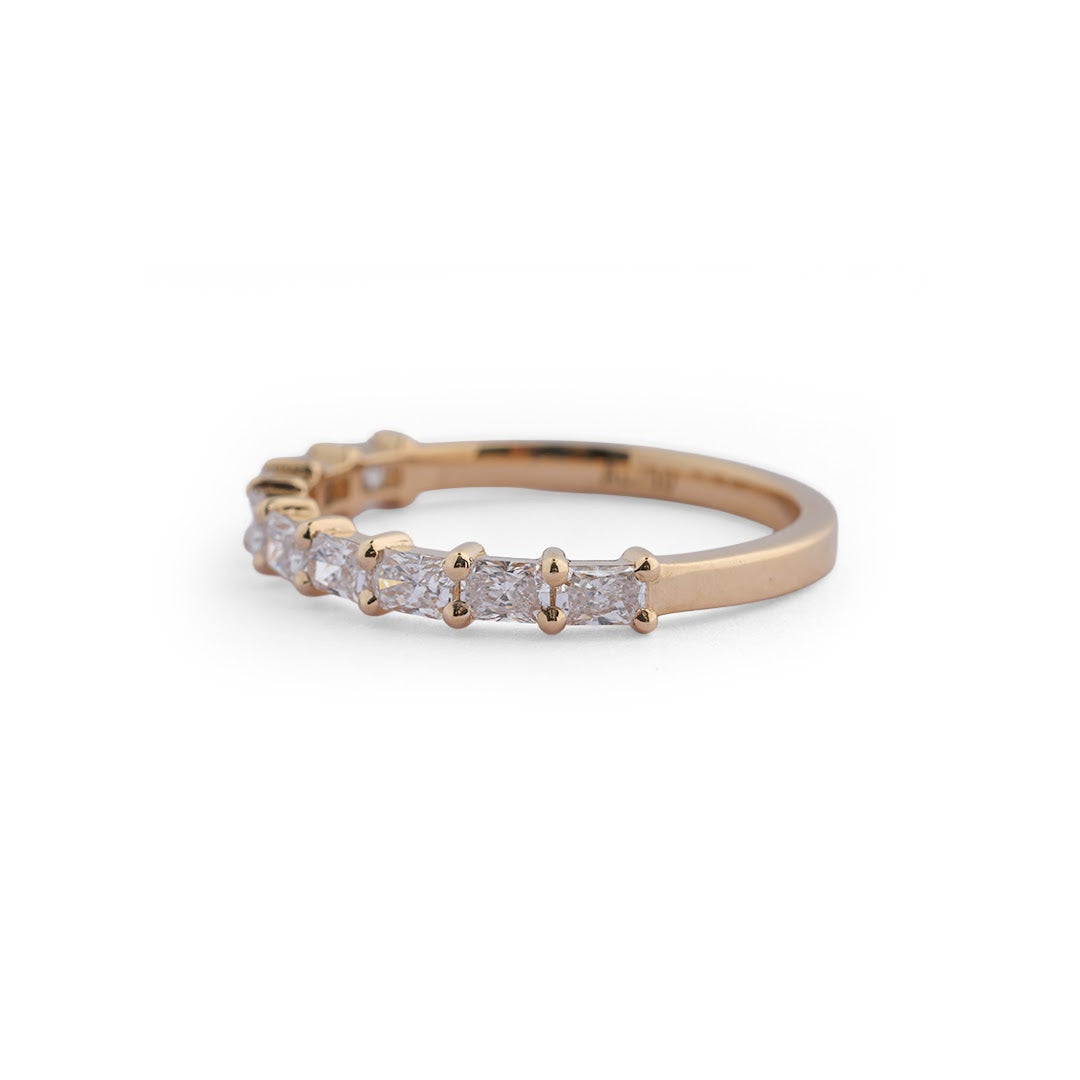 Petite Radiant Lab-Grown Diamond Band - angled view