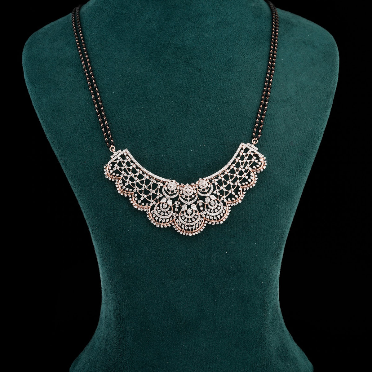 4.86 Carat Lab-Grown Diamond Mangalsutra with Colour Stones for Women - view 1