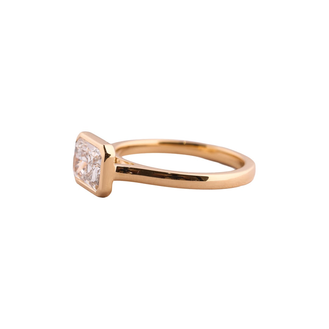 Monaco East-West Radiant Bezel Ring — view 2