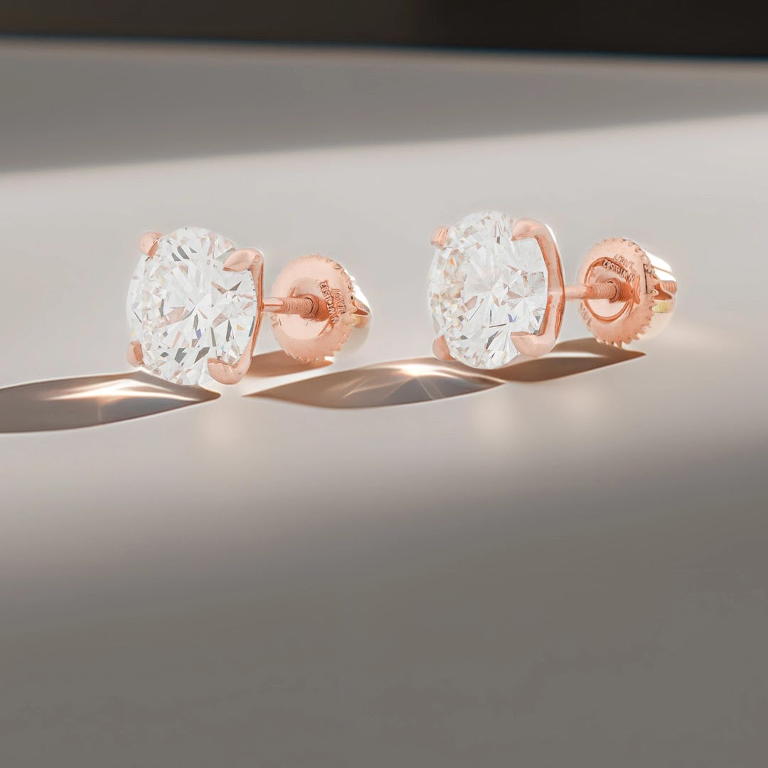 5.20 Ct Round Lab-Grown Diamond Stud Earrings — view 2