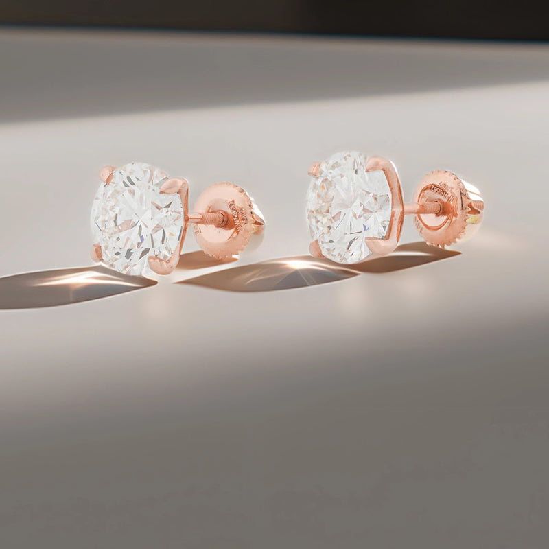 5.20 Ct Round Lab-Grown Diamond Stud Earrings — view 2