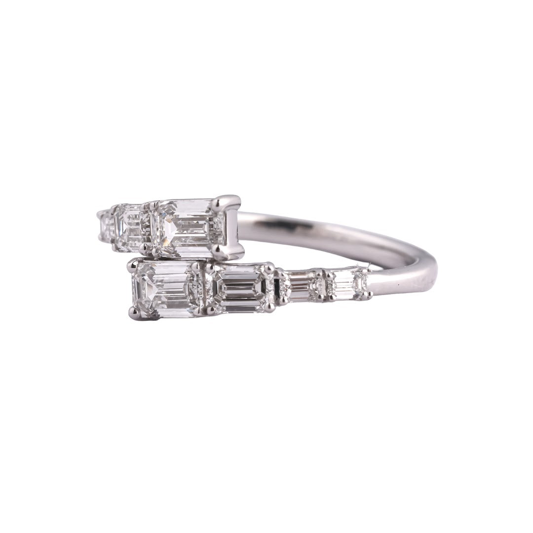 Metro Emerald-Cut Bypass Ring — view 2