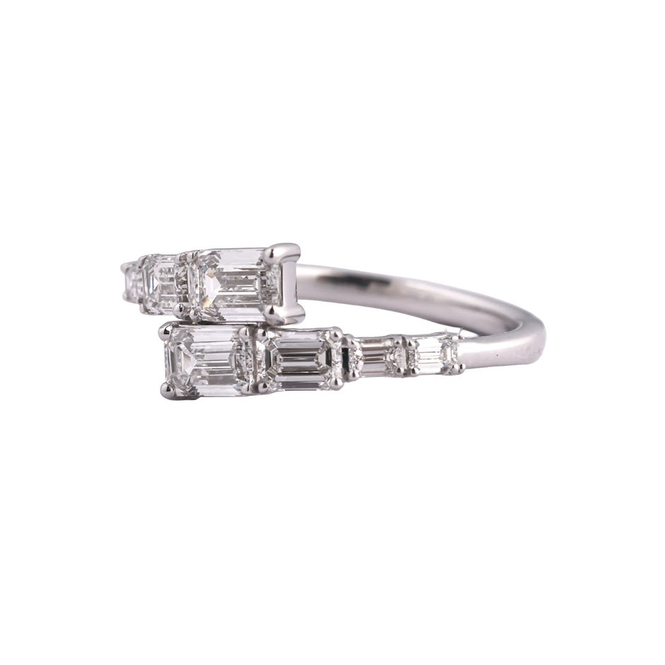 Metro Emerald-Cut Bypass Ring — view 2