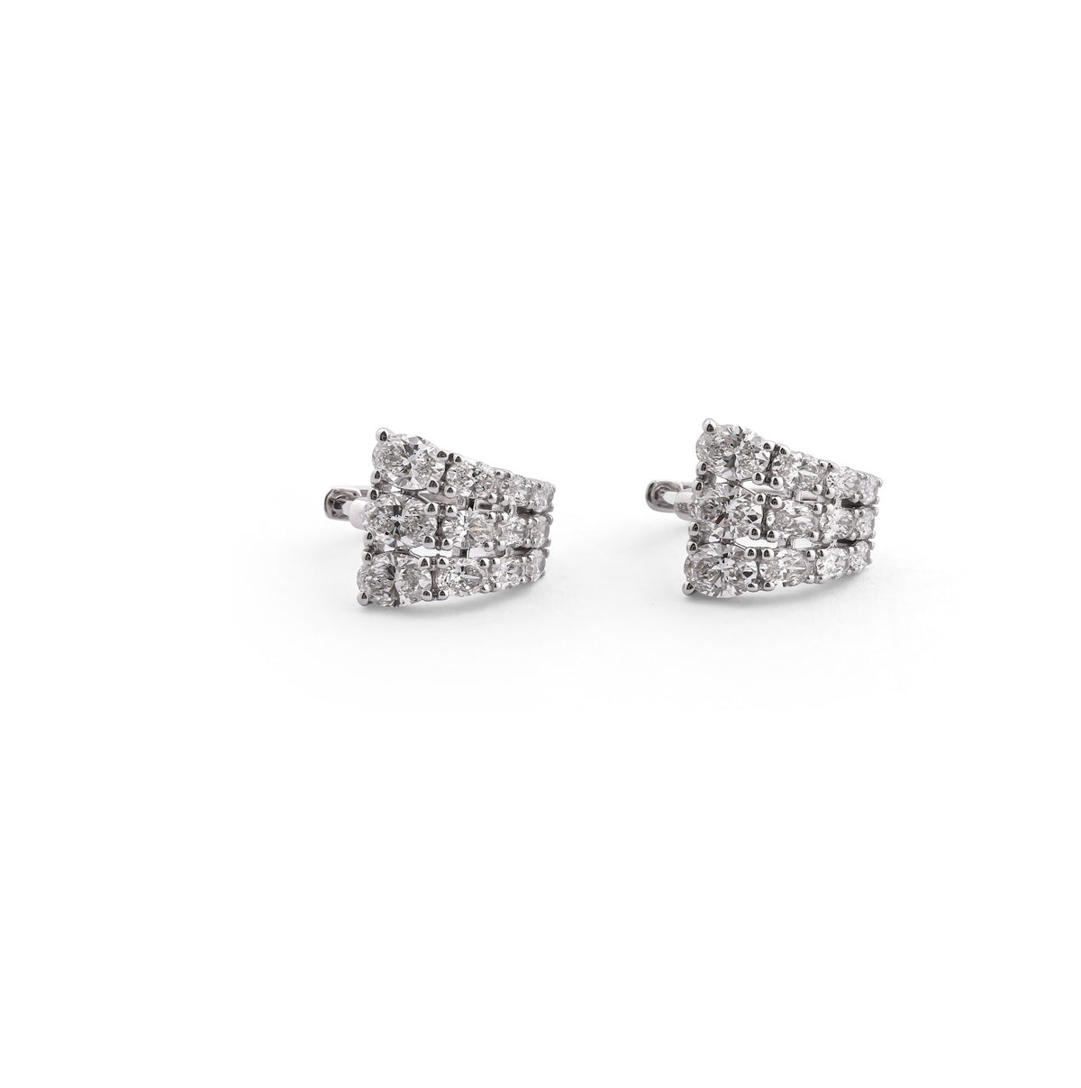 Aeris Élan Mixed-Cut Wing Diamond Statement Huggie Earrings – view 3