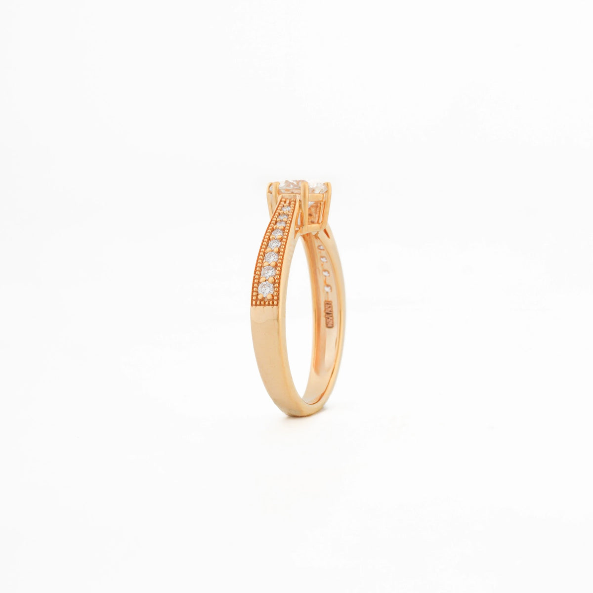 Ciela Round Split-Pavé Solitaire Ring — side view