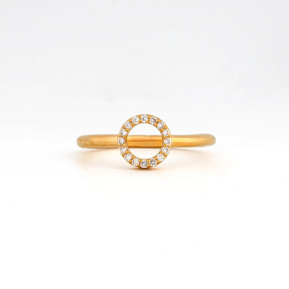 Halo Orbit Open-Centre Diamond Ring — front view