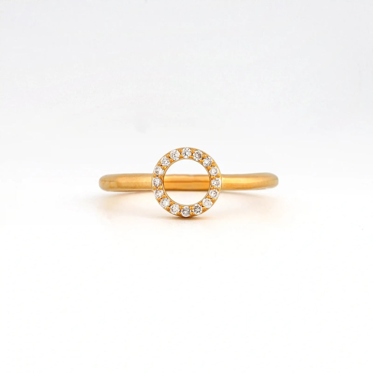 Halo Orbit Open-Centre Diamond Ring — front view