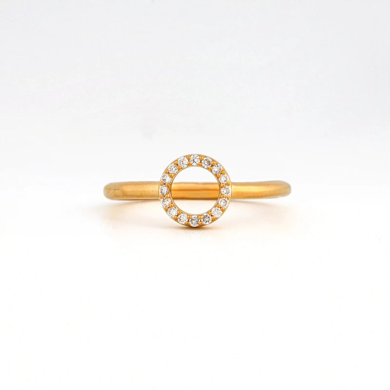 Halo Orbit Open-Centre Diamond Ring — front view