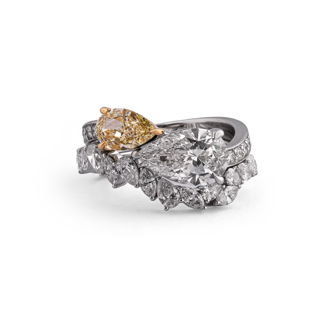 Aurelia Marquise Cascade Sculptural Band — view 3