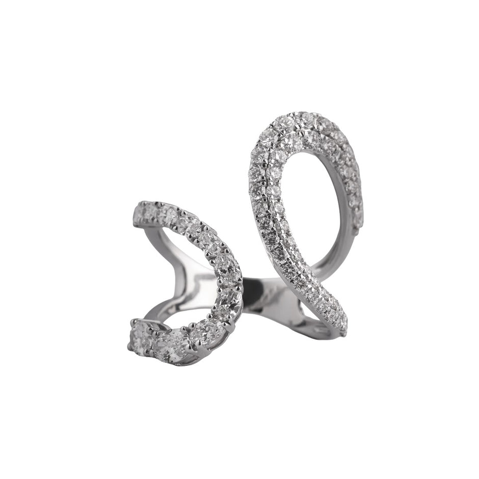 Infinity Loop Pavé Runway Ring — view 1