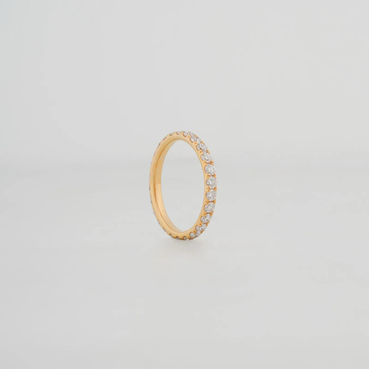 Eterna Delicate Round Diamond Eternity Band — angled view
