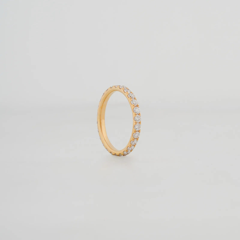 Eterna Delicate Round Diamond Eternity Band — angled view