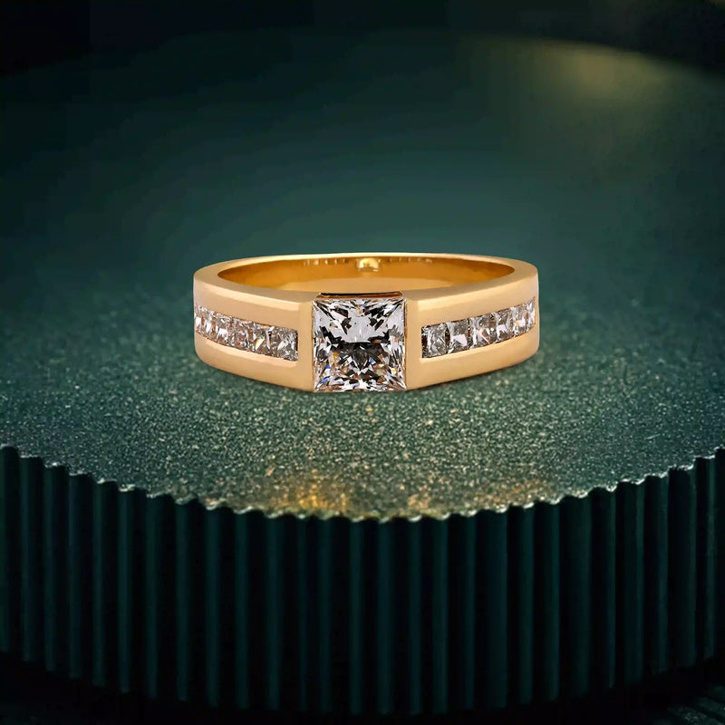 Regent Princess Channel Diamond Band — editorial view