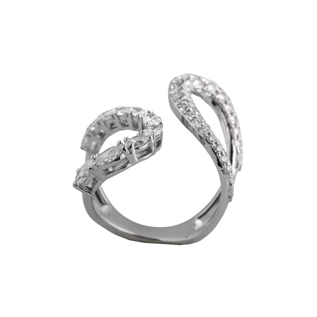 Infinity Loop Pavé Runway Ring — view 3