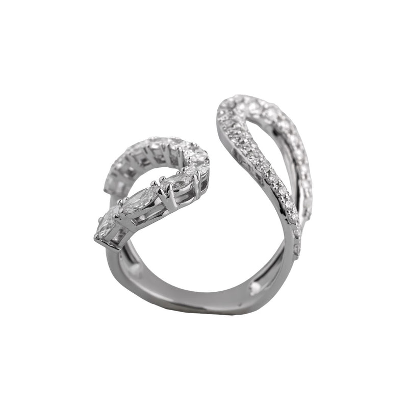 Infinity Loop Pavé Runway Ring — view 3