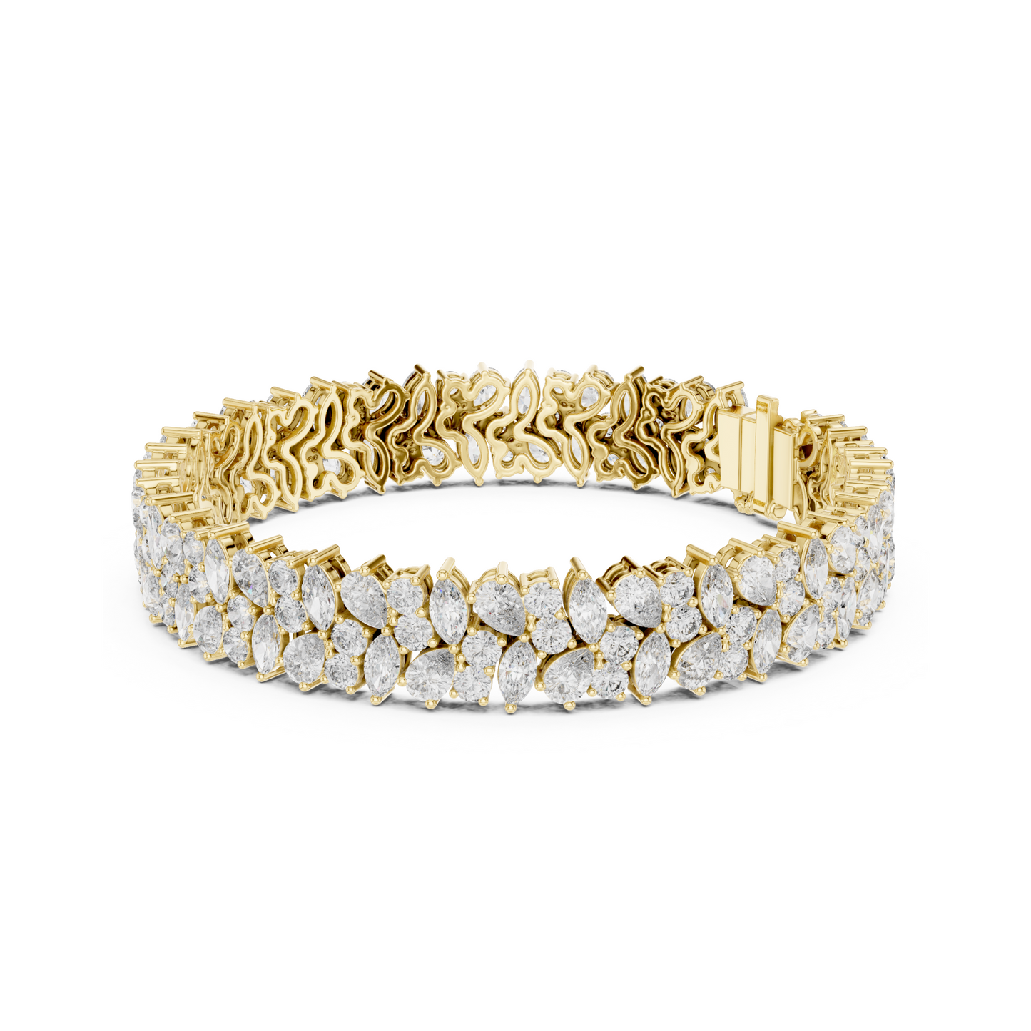 Exquisite Multi Shape Lab Diamond Tennis Bracelet for Everlasting Togetherness