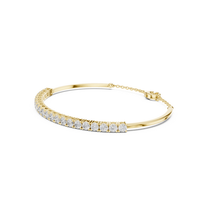Idiom of Style And Budget Luxury Lab Diamond Tennis Bracelet With Chain For Office Wear