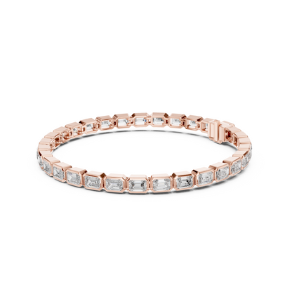Lustro Grace Emerald Lab Diamond Tennis Bracelet For Special Occasion