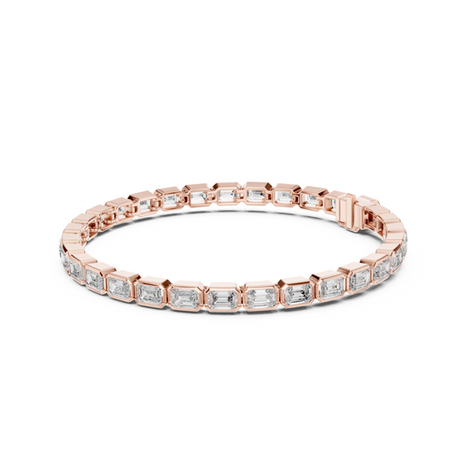 Lustro Grace Emerald Lab Diamond Tennis Bracelet For Special Occasion