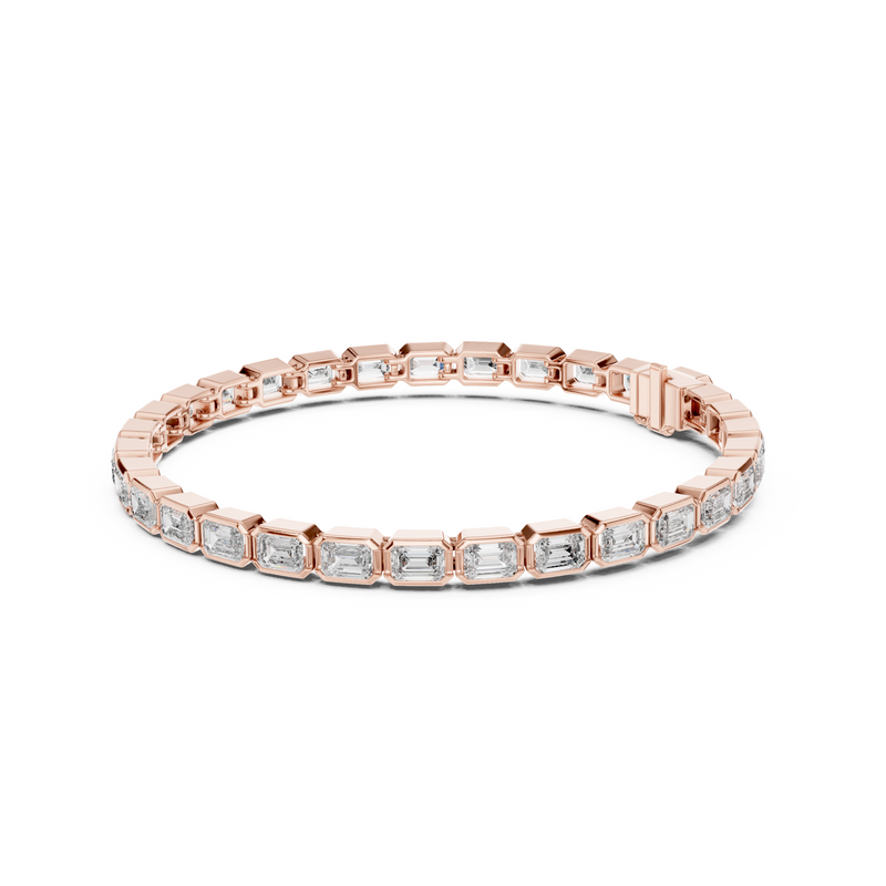 Lustro Grace Emerald Lab Diamond Tennis Bracelet For Special Occasion