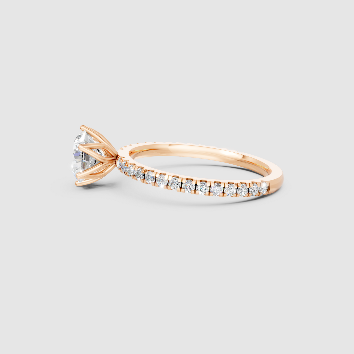 PureSoul Round Lab Grown Diamond Engagement Ring