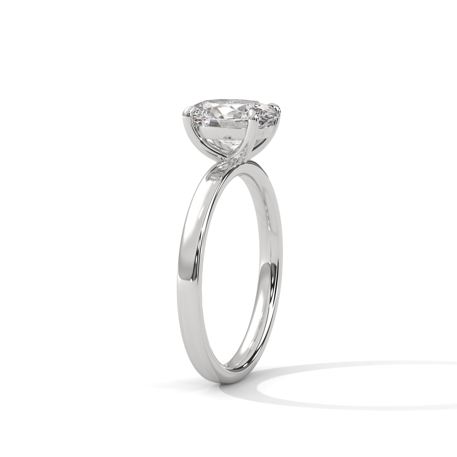 Elegant Modern 1.67 Carat Oval Solitaire Lab Diamond Ring For Women
