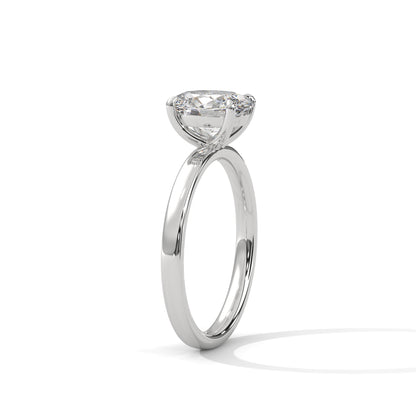 Elegant Modern 1.67 Carat Oval Solitaire Lab Diamond Ring For Women