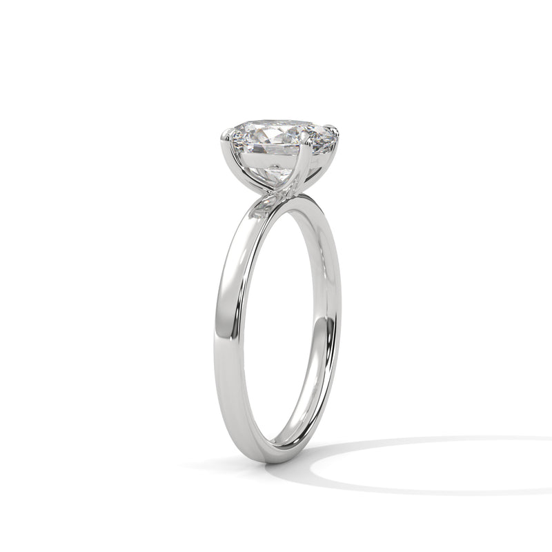 Elegant Modern 1.67 Carat Oval Solitaire Lab Diamond Ring For Women