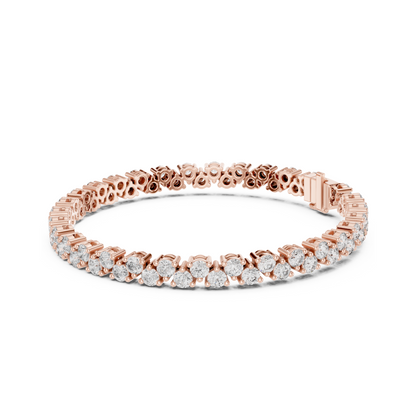 Lustrous Lab Diamond Tennis Band – Classic Round Cut Luxury Bracelet for Women