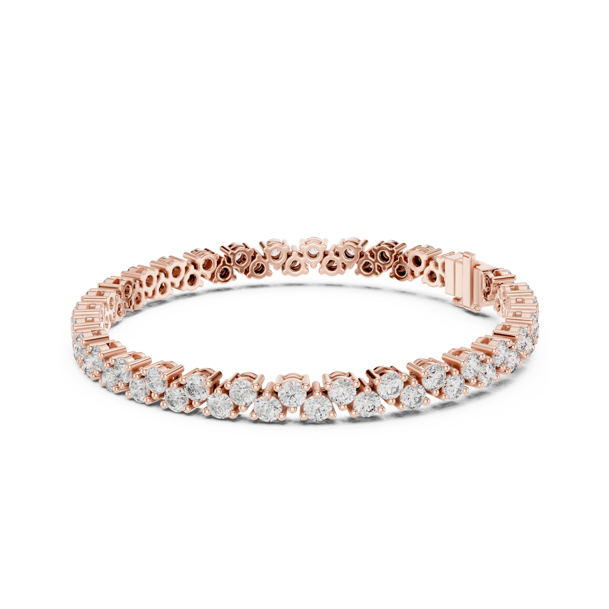 Lustrous Lab Diamond Tennis Band – Classic Round Cut Luxury Bracelet for Women