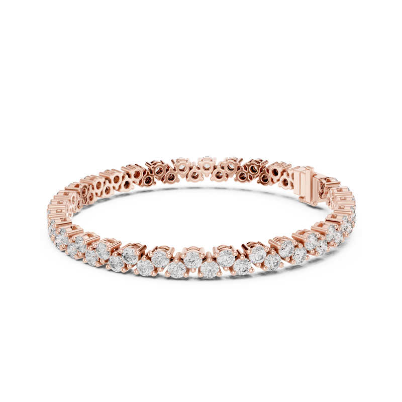 Lustrous Lab Diamond Tennis Band – Classic Round Cut Luxury Bracelet for Women