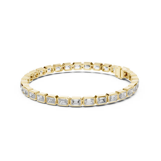 Lustro Grace Emerald Lab Diamond Tennis Bracelet For Special Occasion