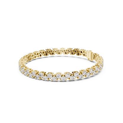 Lustrous Lab Diamond Tennis Band – Classic Round Cut Luxury Bracelet for Women