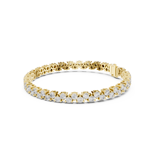 Lustrous Lab Diamond Tennis Band – Classic Round Cut Luxury Bracelet for Women