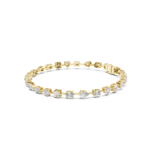 Architectural Essence Lab Diamond Multi-Cut Tennis Bracelet For Gifting