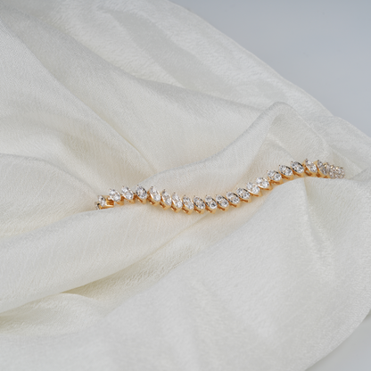 Sparkling 4 Carat Timeless Round Lab Diamond Bracelet For Women