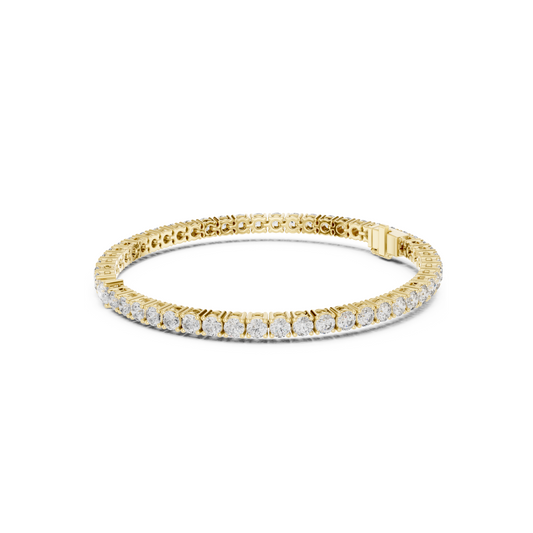 Classic Round Tennis Bracelet With Lab Diamonds