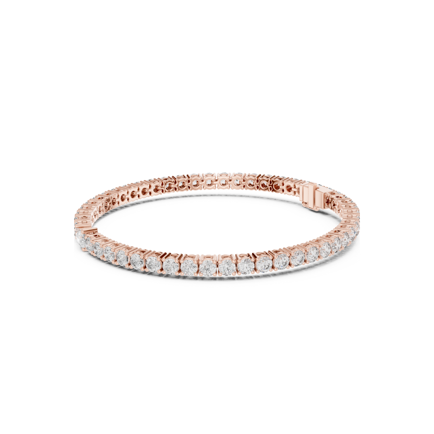 Classic Round Tennis Bracelet With Lab Diamonds