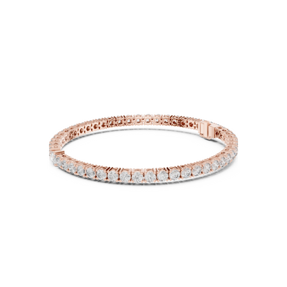 Classic Round Tennis Bracelet With Lab Diamonds