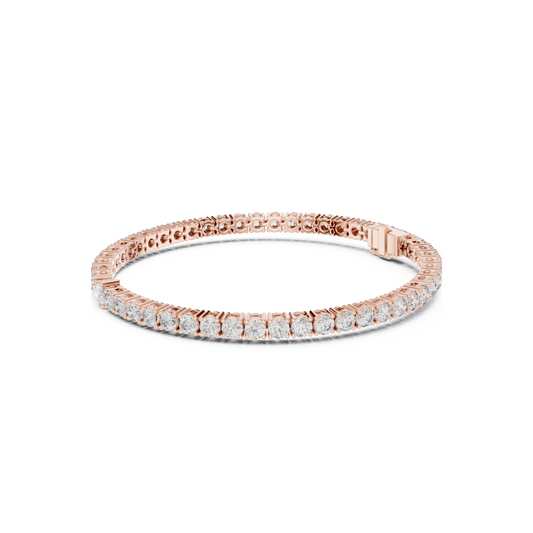 Classic Round Tennis Bracelet With Lab Diamonds
