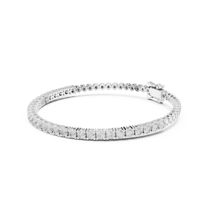Signature Luxury Lab Diamond Tennis Bracelet for Women | Contemporary Round Cut Sparkling Bracelet for Brides, Corporate Gifts & Anniversary