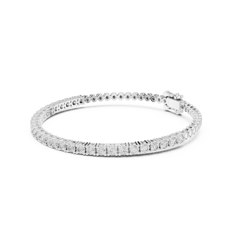Signature Luxury Lab Diamond Tennis Bracelet for Women | Contemporary Round Cut Sparkling Bracelet for Brides, Corporate Gifts & Anniversary
