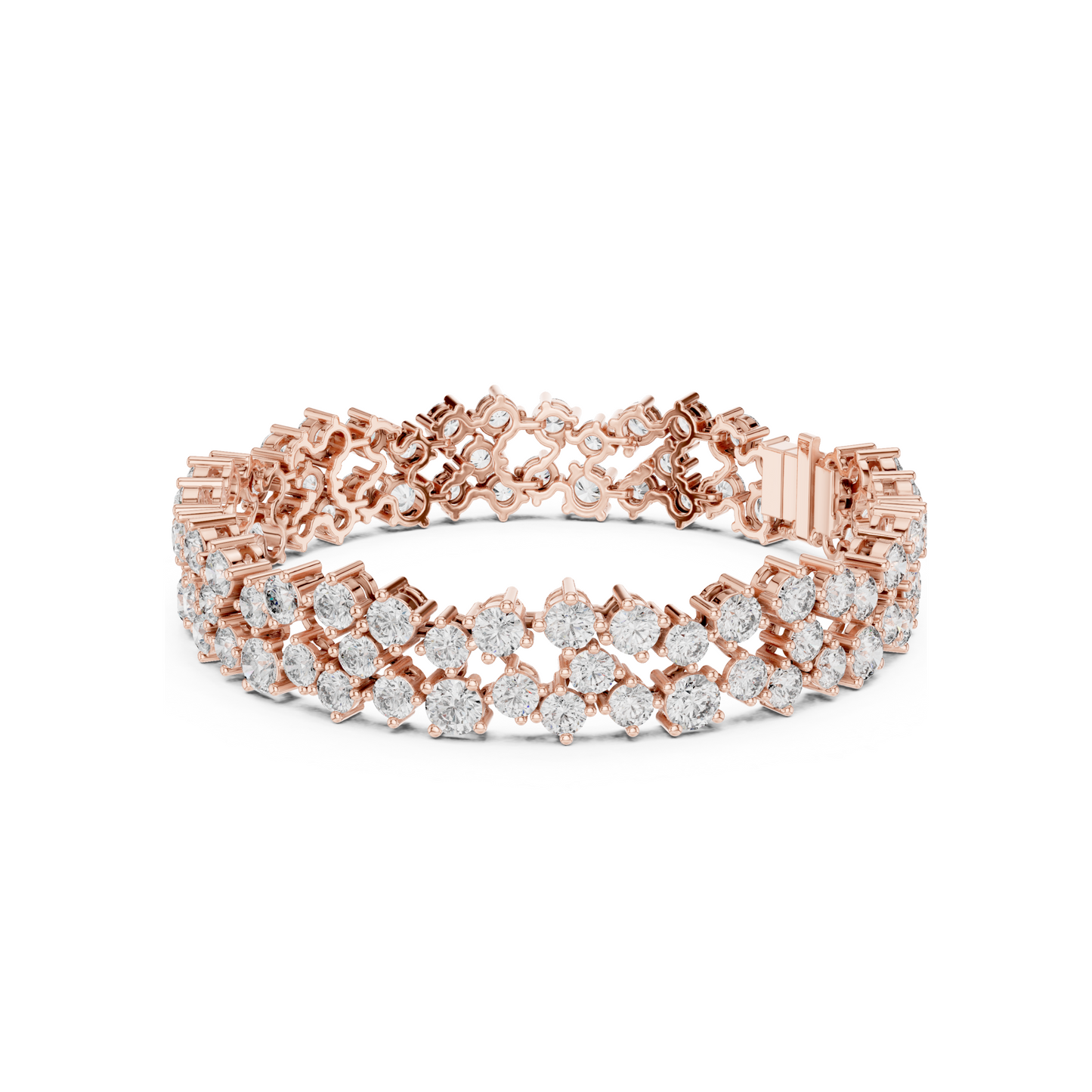 Stunning Layered Spark Lab Diamond Tennis Bracelet For Gorgeous Women