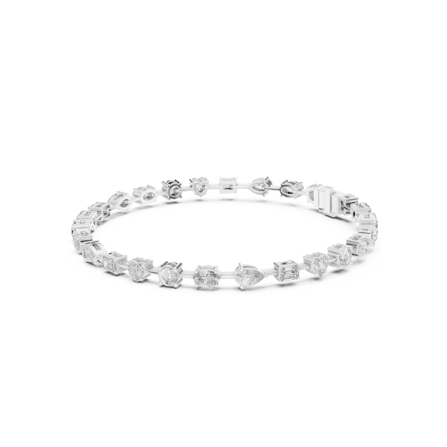 Architectural Essence Lab Diamond Multi-Cut Tennis Bracelet For Gifting