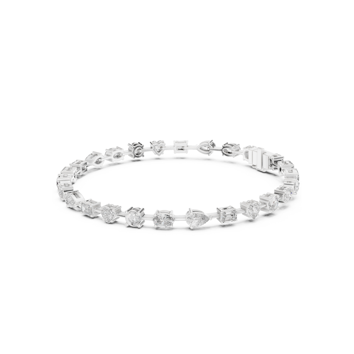 Architectural Essence Lab Diamond Multi-Cut Tennis Bracelet For Gifting